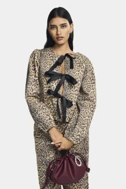 Pcfia Ls Denim Revisible Tie Top Fsy*Pieces Outlet