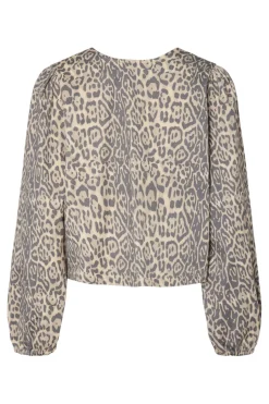 Pcfia Ls Denim Revisible Tie Top Fsy*Pieces Outlet