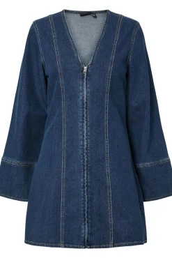 Pieces Pcflora Ls Denim Dress< Kjoler|Ammevenligt Tøj