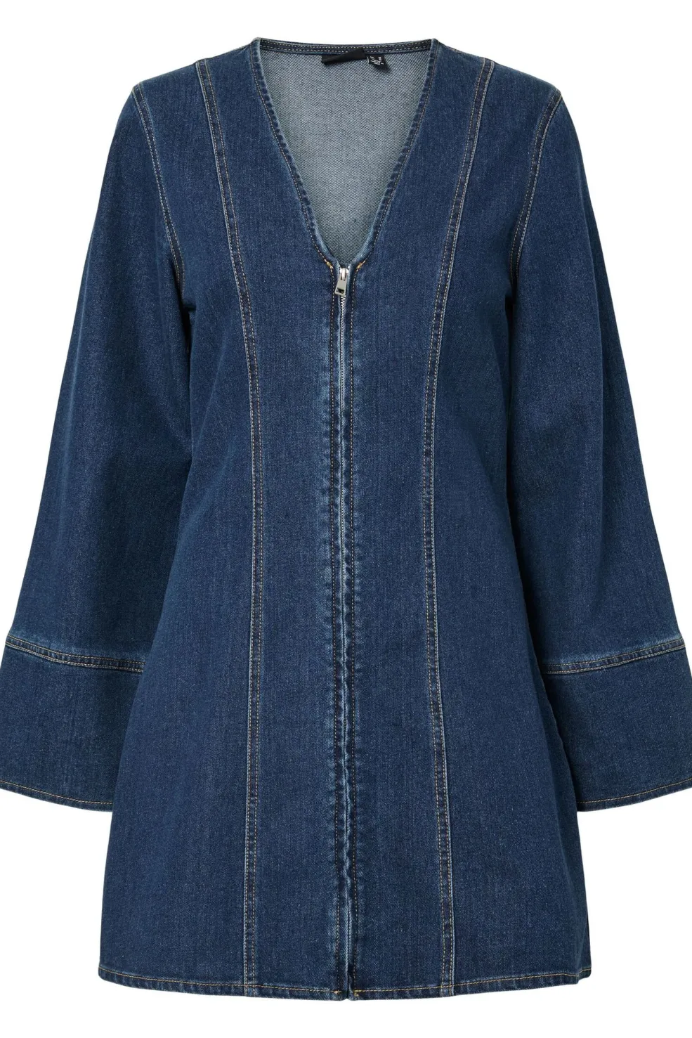 Pieces Pcflora Ls Denim Dress< Kjoler|Ammevenligt Tøj