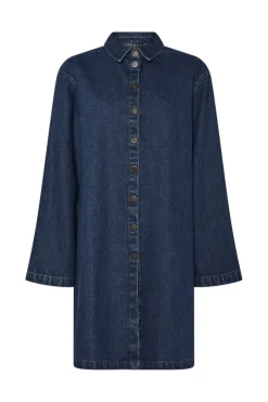 Pcflora Ls Loose Denim Dress Fsy*Pieces Clearance