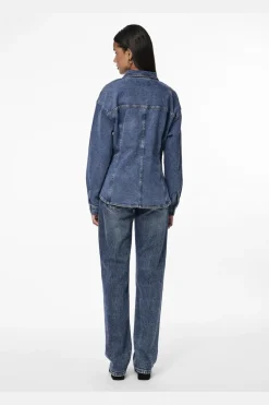 Pieces Pcginny Ls Denim Shirt Jit< Bluser & Skjorter|Ammevenligt Tøj