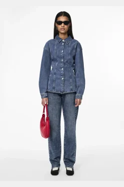 Pieces Pcginny Ls Denim Shirt Jit< Bluser & Skjorter|Ammevenligt Tøj