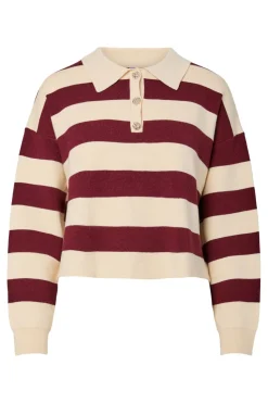 Pieces Pcjassy Ls Short Polo Knit< Bluser & Skjorter