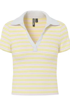 Pcjayjay Ss V-Neck Polo Top Fsy*Pieces
