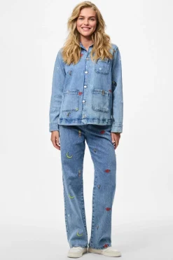 Pcjidi Ls Denim Shacket Mpa*Pieces Clearance