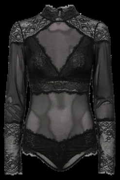 Pieces Pcjora Xmas High Neck Ls Bodystocking< Bluser & Skjorter|Nattøj & Lingeri