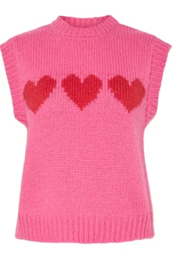 Pcjove Sl O-Neck Knit Vest*Pieces Clearance