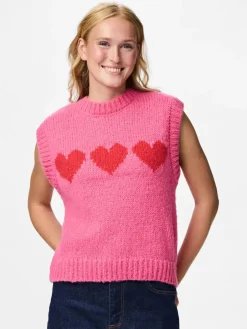 Pcjove Sl O-Neck Knit Vest*Pieces Clearance