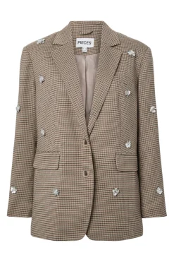 Pckamil Check Sequin Blazer*Pieces Hot