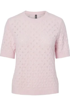 Pieces Pclelou Ss O-Neck Knit< Strik|Bluser & Skjorter