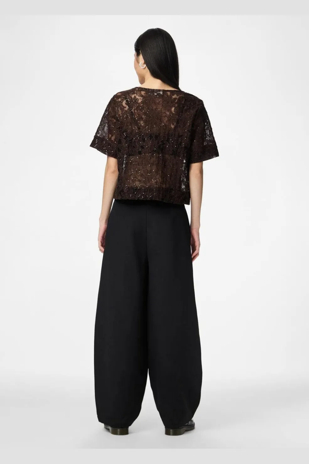 Pieces Pclouise 2/4 V-Neck Tie Top< Sæt 🛍️|T-Shirts & Toppe