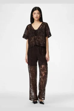 Pieces Pclouise 2/4 V-Neck Tie Top< Sæt 🛍️|T-Shirts & Toppe