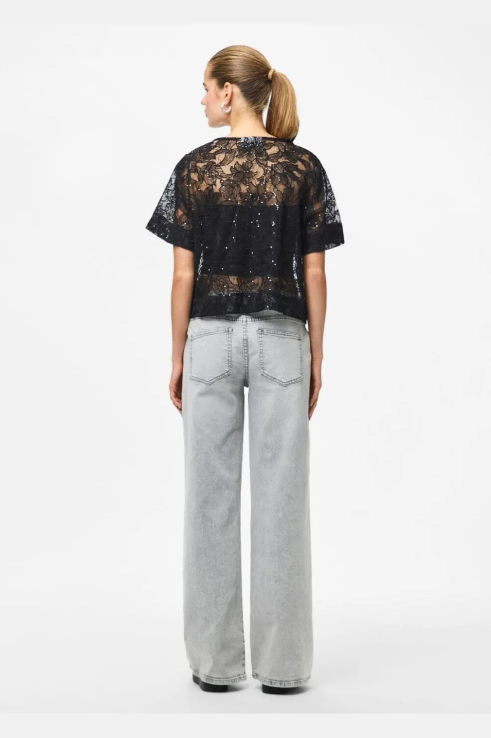 Pieces Pclouise 2/4 V-Neck Tie Top< Sæt 🛍️|T-Shirts & Toppe