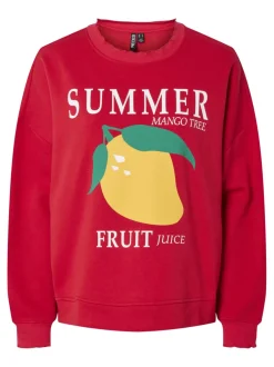 Pieces Pcmaliah Ls Print Sweat< Sweatsæt & Comfy Wear|Bluser & Skjorter