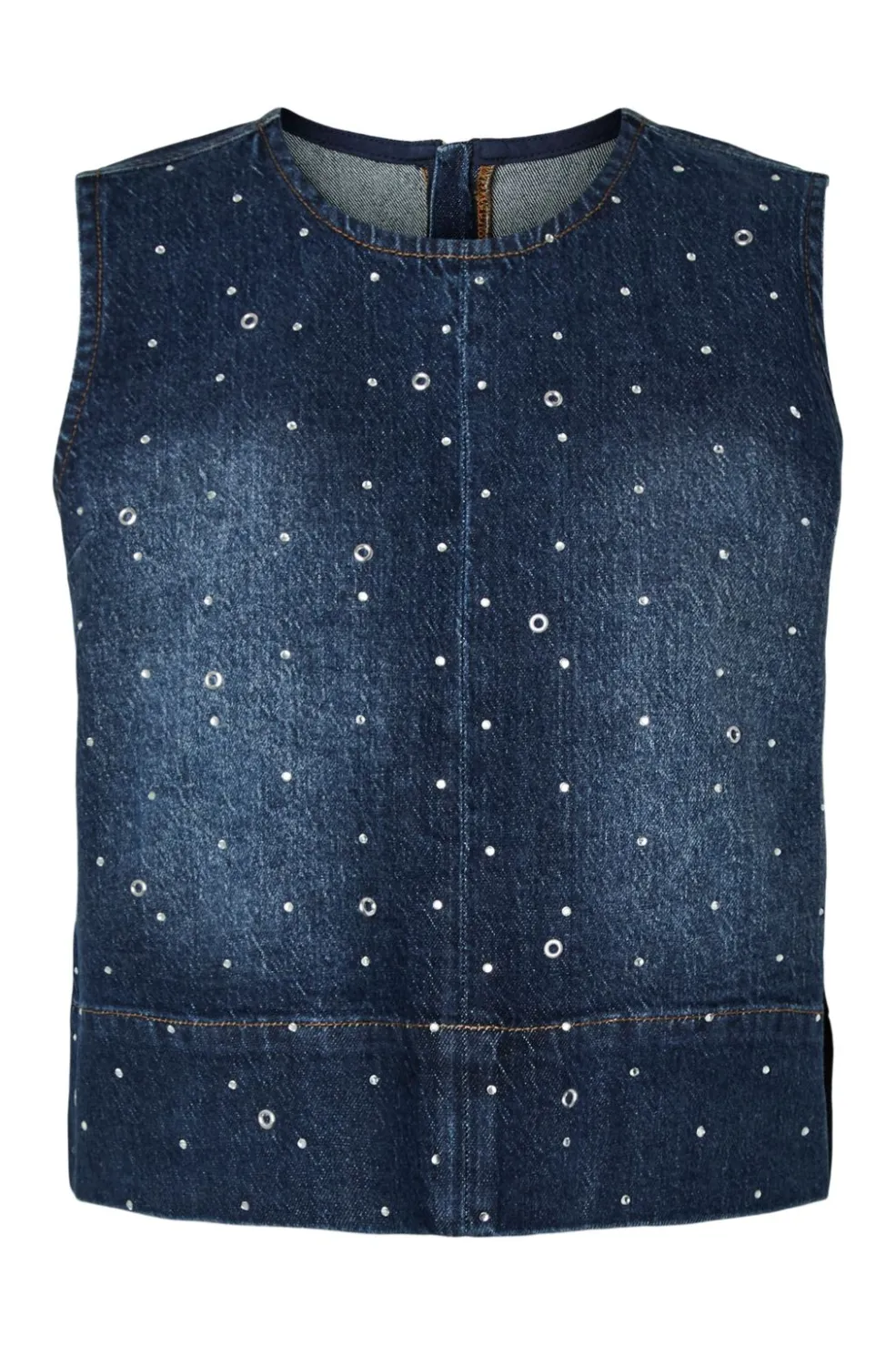 Pieces Pcmerle Sl O-Neck Denim Top Fsy Pp< T-Shirts & Toppe