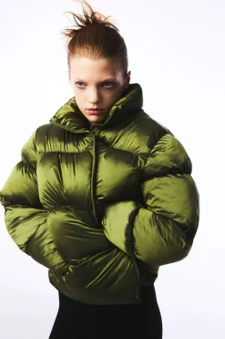 Pieces Pcmilla Shiny Puffer Jacket W. Hood< Overtøj & Jakker