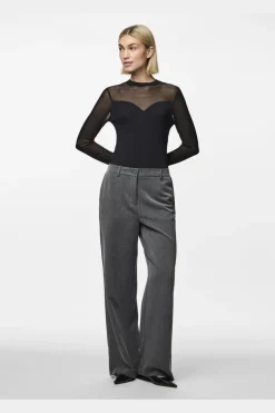 Pieces Pcmilly Ls Mesh Bodystocking< Bluser & Skjorter|Nattøj & Lingeri