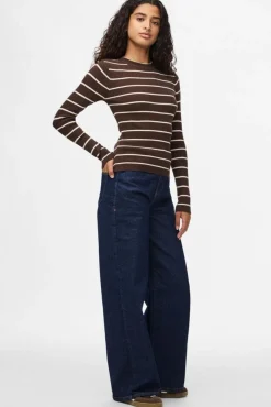 Pieces Pcmira New Ls O-Neck Knit< Strik|Bluser & Skjorter