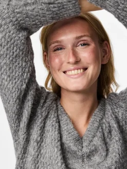 Pieces Pcnina Ls V-Neck Knit< Strik|Bluser & Skjorter