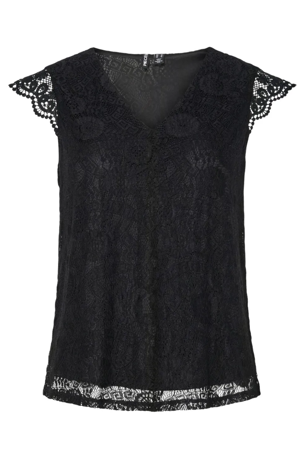 Pcolline Sl Lace V-Neck Top 17154614*Pieces New
