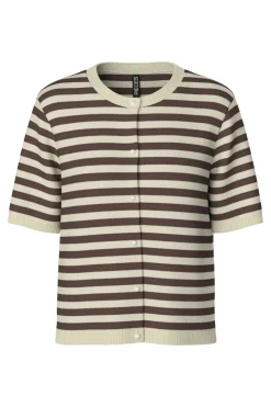 Pieces Pcorina Ss Stripe Knit Cardi Pwp< Cardigans|Ammevenligt Tøj
