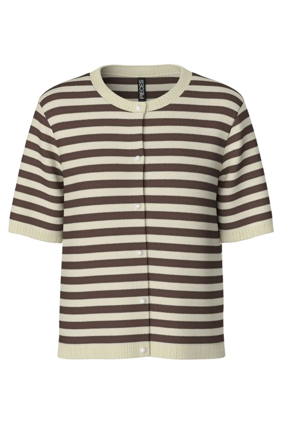 Pieces Pcorina Ss Stripe Knit Cardi Pwp< Cardigans|Ammevenligt Tøj