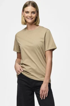 Pieces Pcria Ss Fold Up Solid Tee< T-Shirts & Toppe