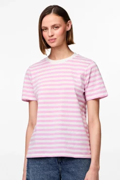 Pieces Pcria Ss Tee Stripes< T-Shirts & Toppe