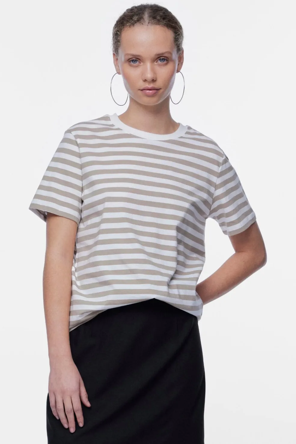 Pieces Pcria Ss Tee Stripes< T-Shirts & Toppe