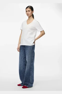 Pieces Pcria Ss V-Neck Solid Tee< T-Shirts & Toppe
