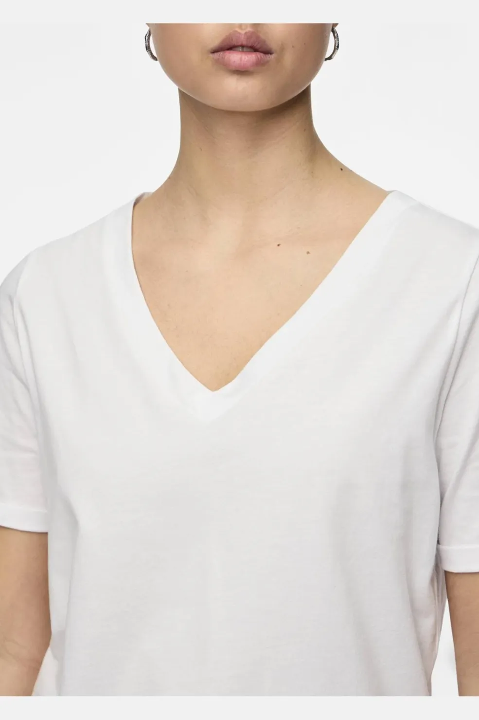 Pieces Pcria Ss V-Neck Solid Tee< T-Shirts & Toppe