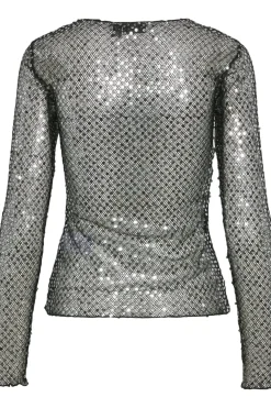 Pieces Pcrissi Ls Sequins Top< T-Shirts & Toppe