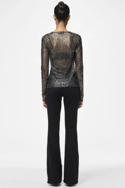 Pieces Pcrissi Ls Sequins Top< T-Shirts & Toppe