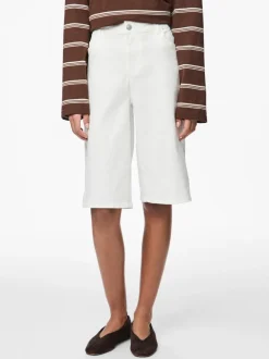 Pcsalume Wide Denim Shorts*Pieces Clearance