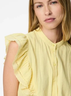 Pieces Pcsikka Sl Shirt Mpa< Bluser & Skjorter|Ammevenligt Tøj