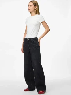 Pieces Pcsilke Wide Jeans Bl< Bukser, Jeans & Leggings