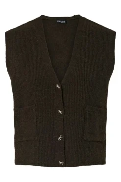 Pcsilly Sl V-Neck Knit Vest*Pieces Clearance