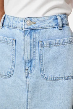 Pcsky Mini Denim Skirt*Pieces Clearance