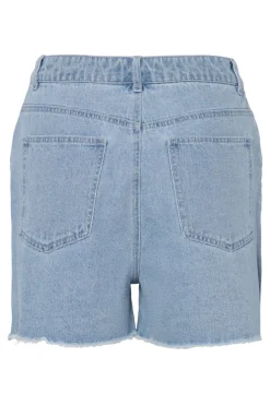 Pieces Pctamra Rhinestone Denim Shorts< Shorts