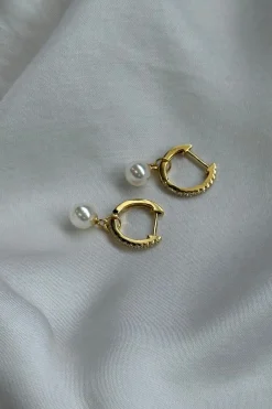 Pearl And Stone Earing*Mellow Moon Online