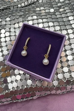 Pearl And Stone Earing*Mellow Moon Online