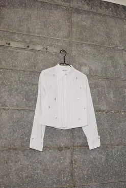 Pearl Crop Shirt HL10334*Haute L'Amitié Outlet