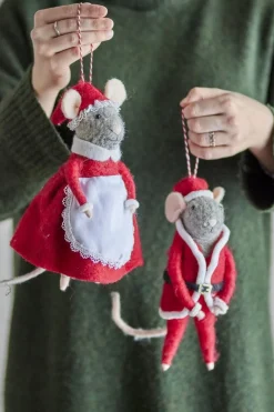 Peo Ornament, Rød, Uld 82061883*Bloomingville Outlet