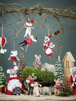 Peo Ornament, Rød, Uld 82061882*Bloomingville Clearance