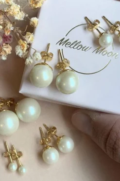 Mellow Moon Perle Øreringe< Øreringe