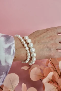 Perlearmbånd m. Forgyldt Perle*Mellow Moon Clearance