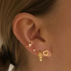 Petit Open Love Heart Earring Goldenen*Stine A Sale