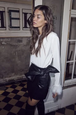 Phoebecc Leather Bow Skirt 34165*Co´Couture Discount