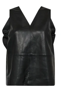 Co´Couture Phoebecc Leather Bow V-Top 35884< Bluser & Skjorter